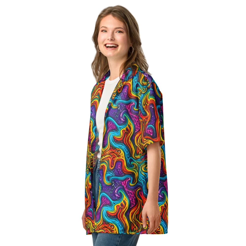Rainbow Alchemy on Button Shirt — Left Front