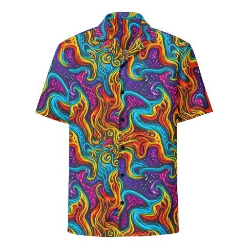Rainbow Alchemy on a Button Shirt