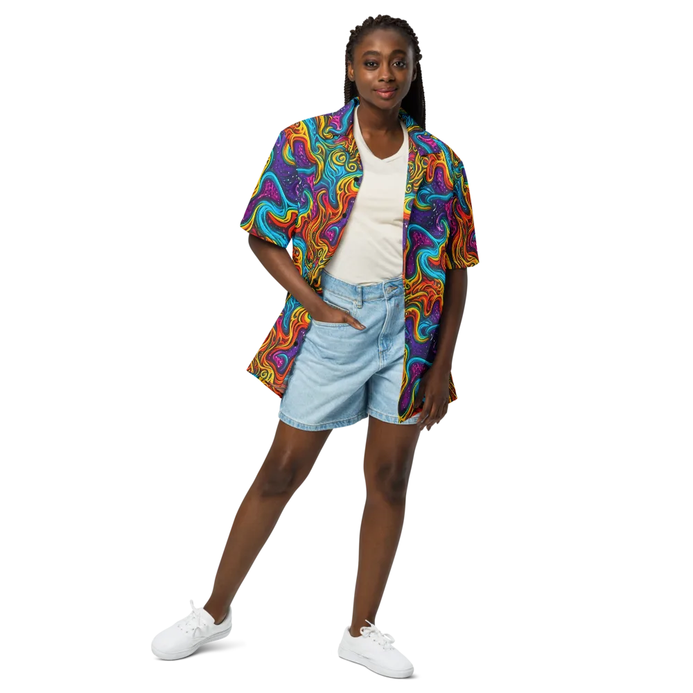Rainbow Alchemy on Button Shirt — Front