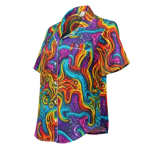 Rainbow Alchemy on a Women's Short Sleeve Pajama Top
