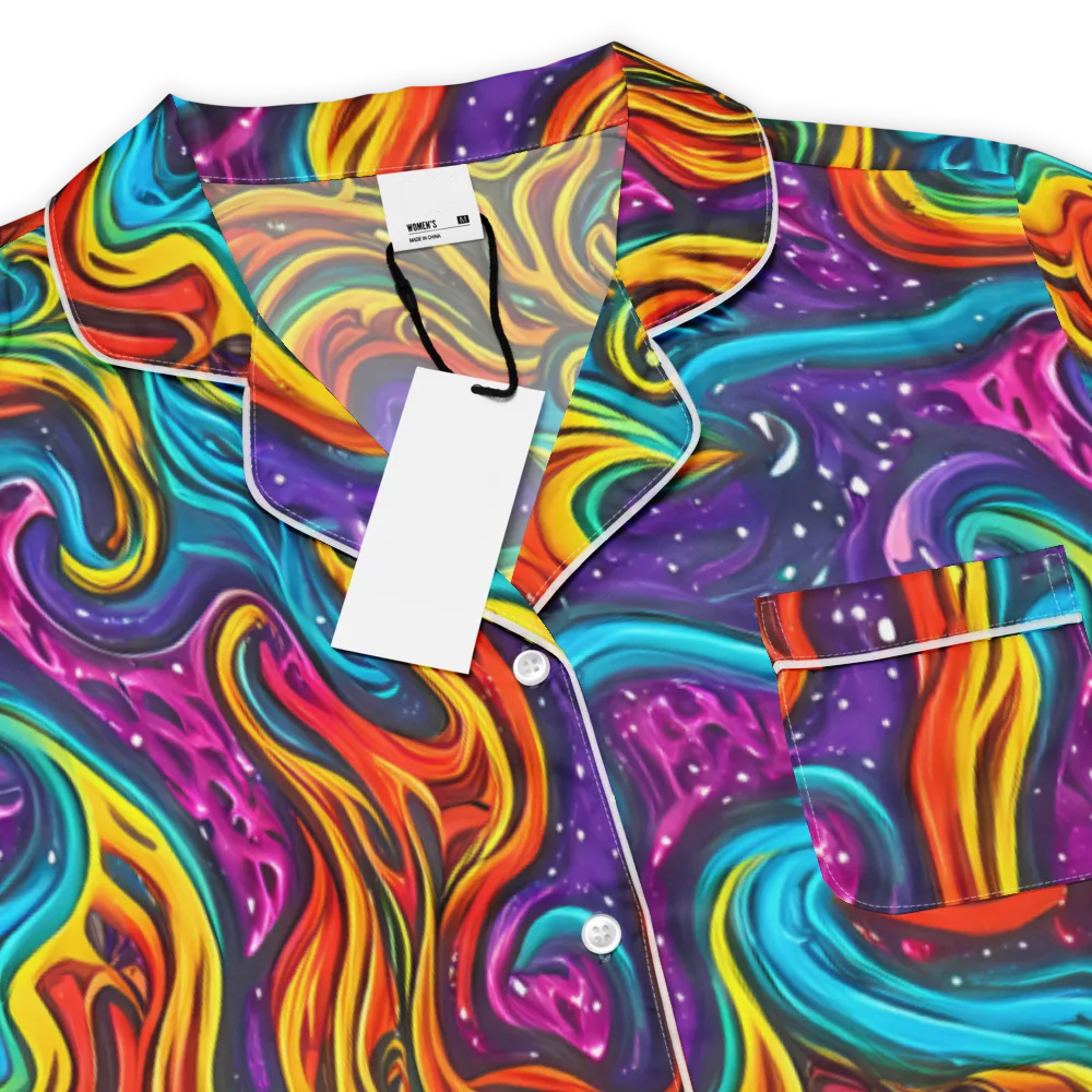 Rainbow Alchemy on Women's Short Sleeve Pajama Top — Product details