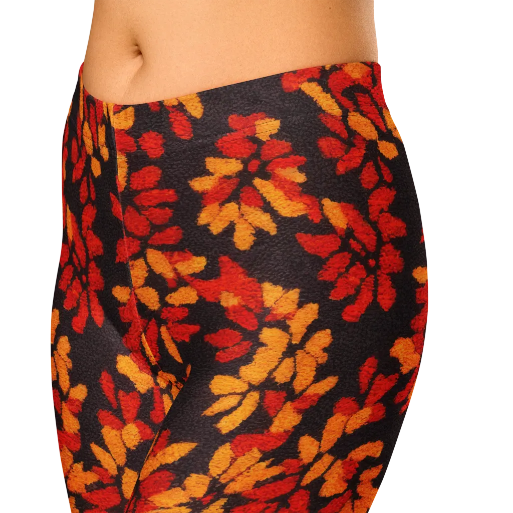 Emberleaf on Capri Leggings — Zoomed-in