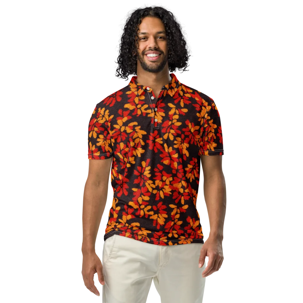 Emberleaf on Men's Slim Fit Polo Shirt — Front