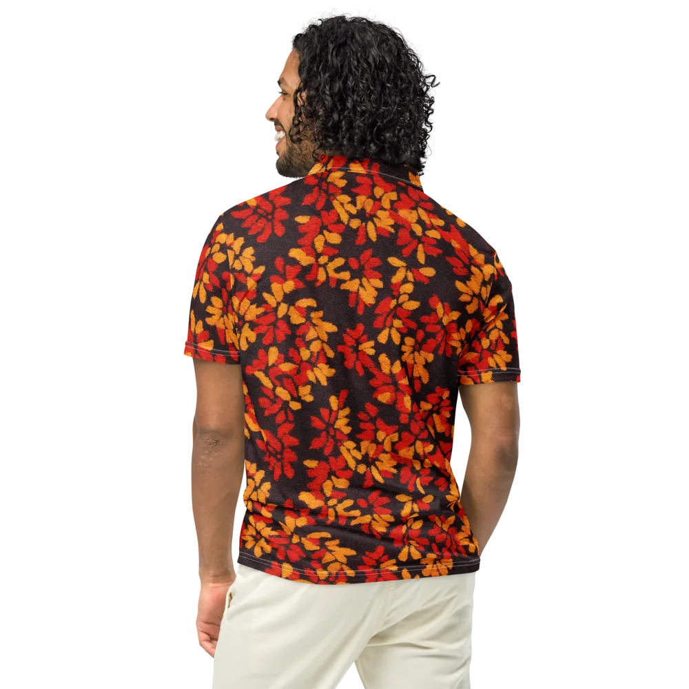 Emberleaf on Men's Slim Fit Polo Shirt — Back