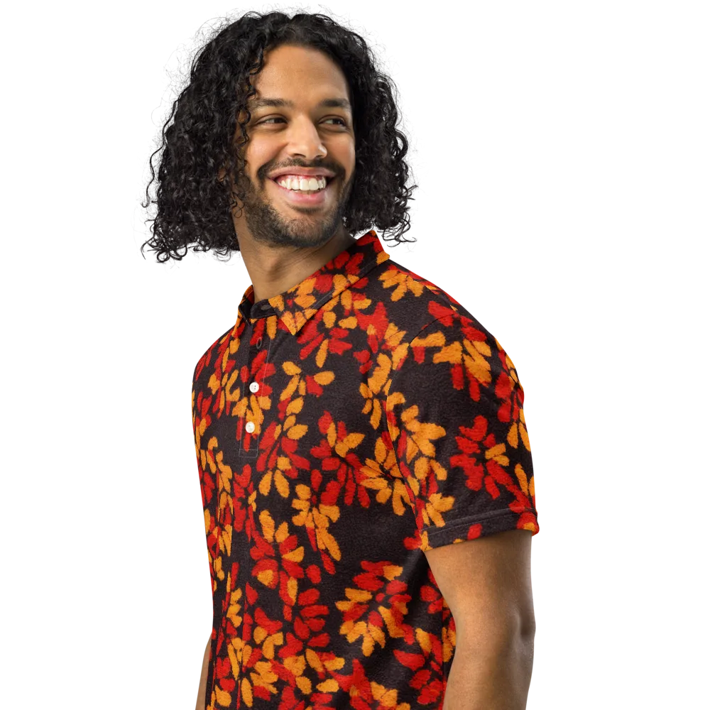 Emberleaf on Men's Slim Fit Polo Shirt — Left Front