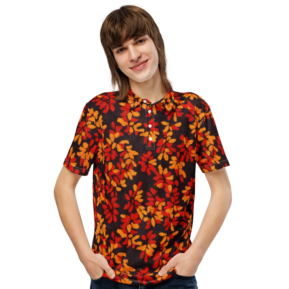 Emberleaf on Men's Slim Fit Polo Shirt — Front