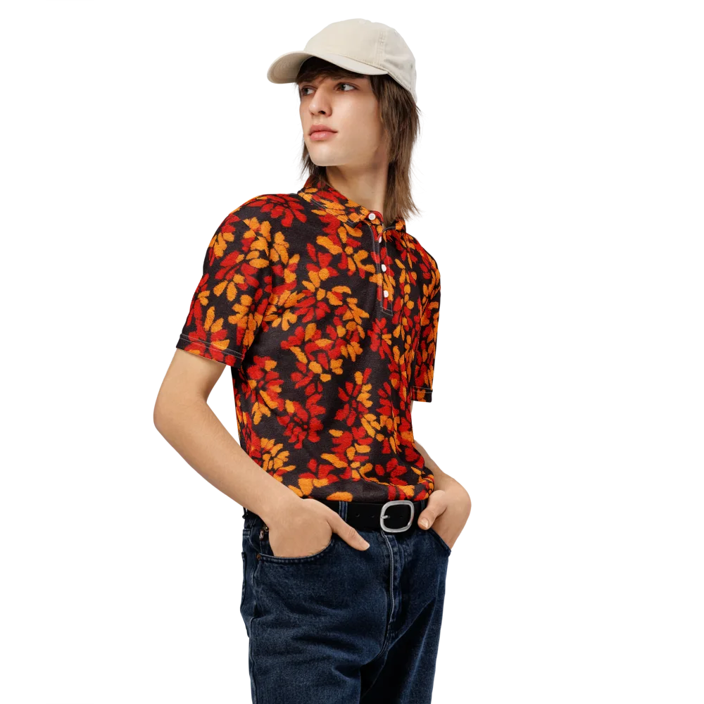 Emberleaf on Men's Slim Fit Polo Shirt — Right Front