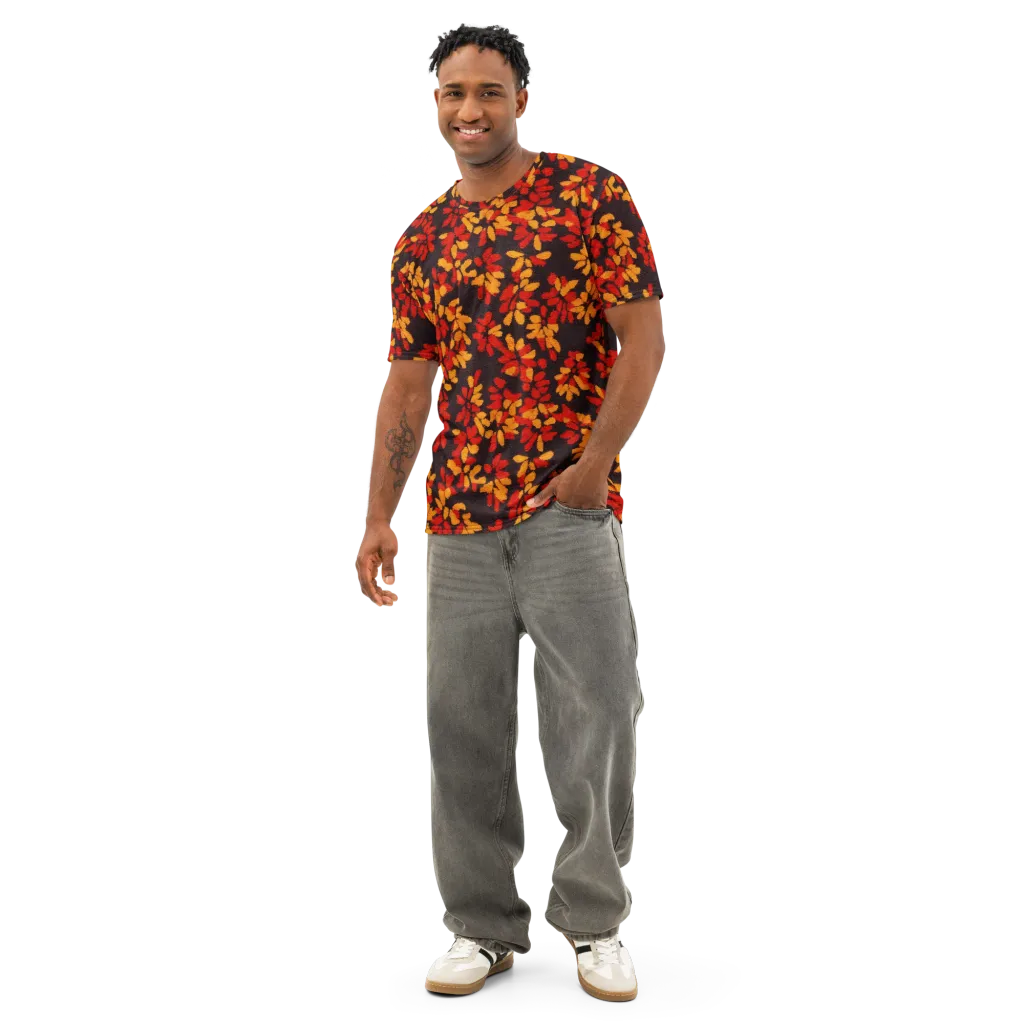 Emberleaf on Men's Cotton Crew Neck T-Shirt — Front