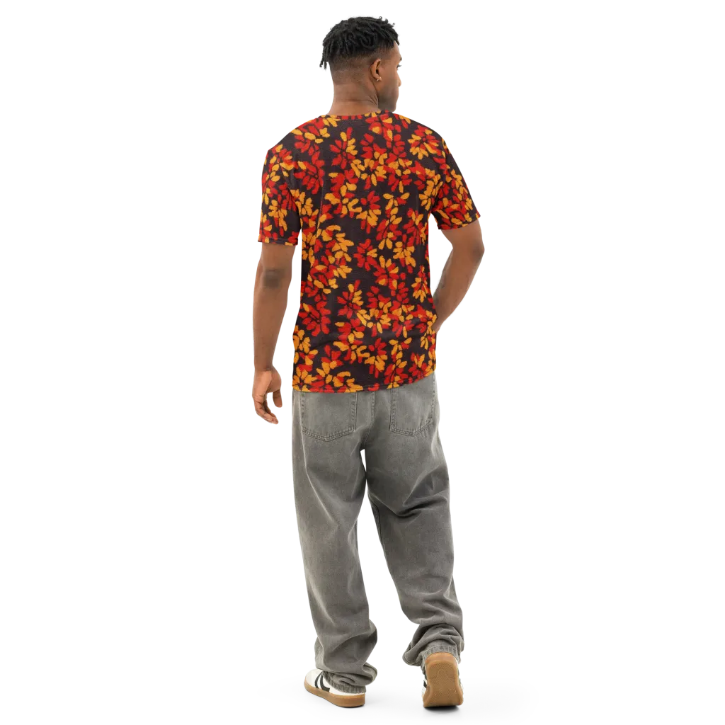 Emberleaf on Men's Cotton Crew Neck T-Shirt — Back
