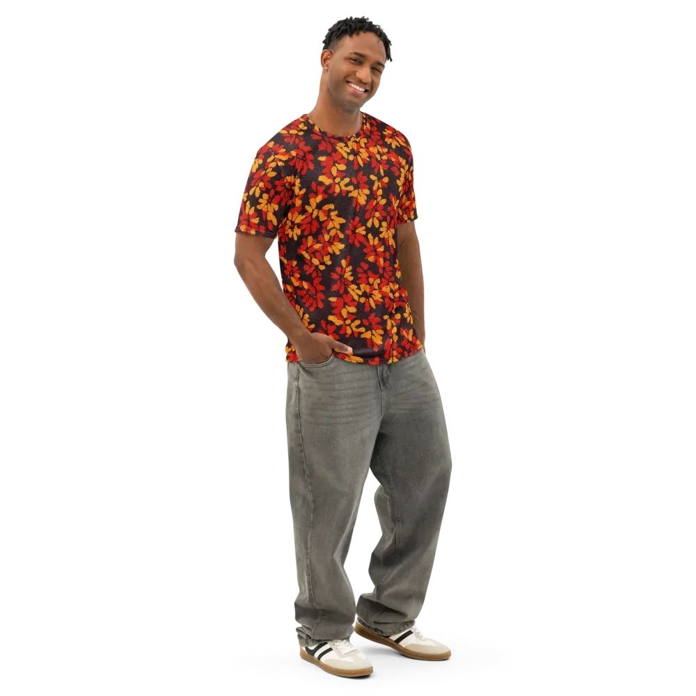 Emberleaf on Men's Cotton Crew Neck T-Shirt — Right Front