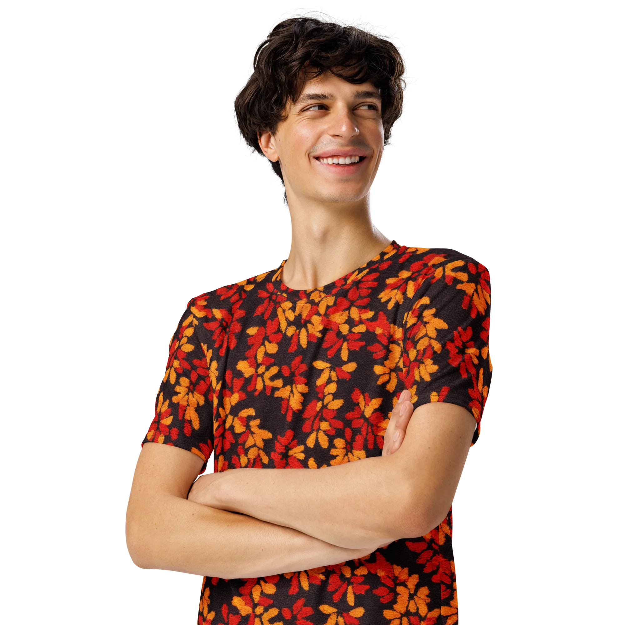 Emberleaf on Men's Crew Neck T-Shirt — Left Front