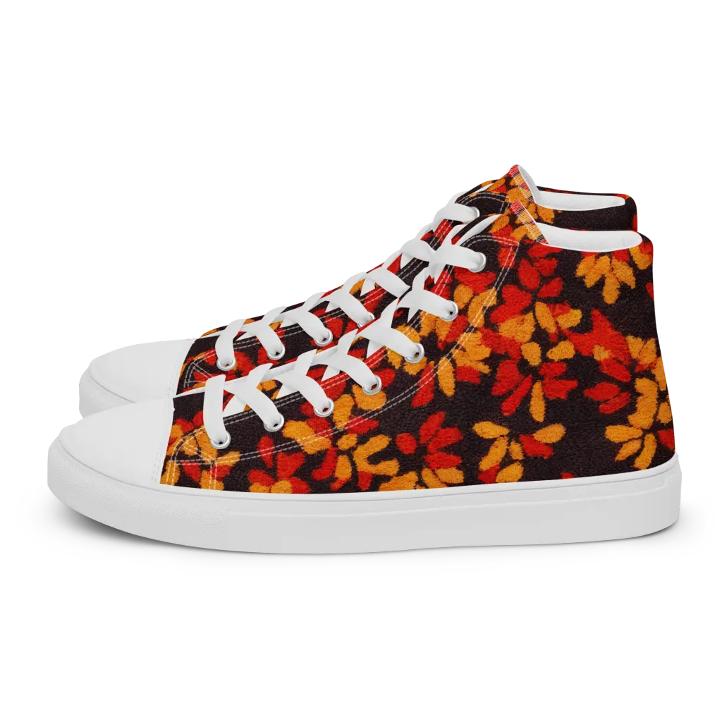 Emberleaf on Men's High Top Canvas Shoes — Left