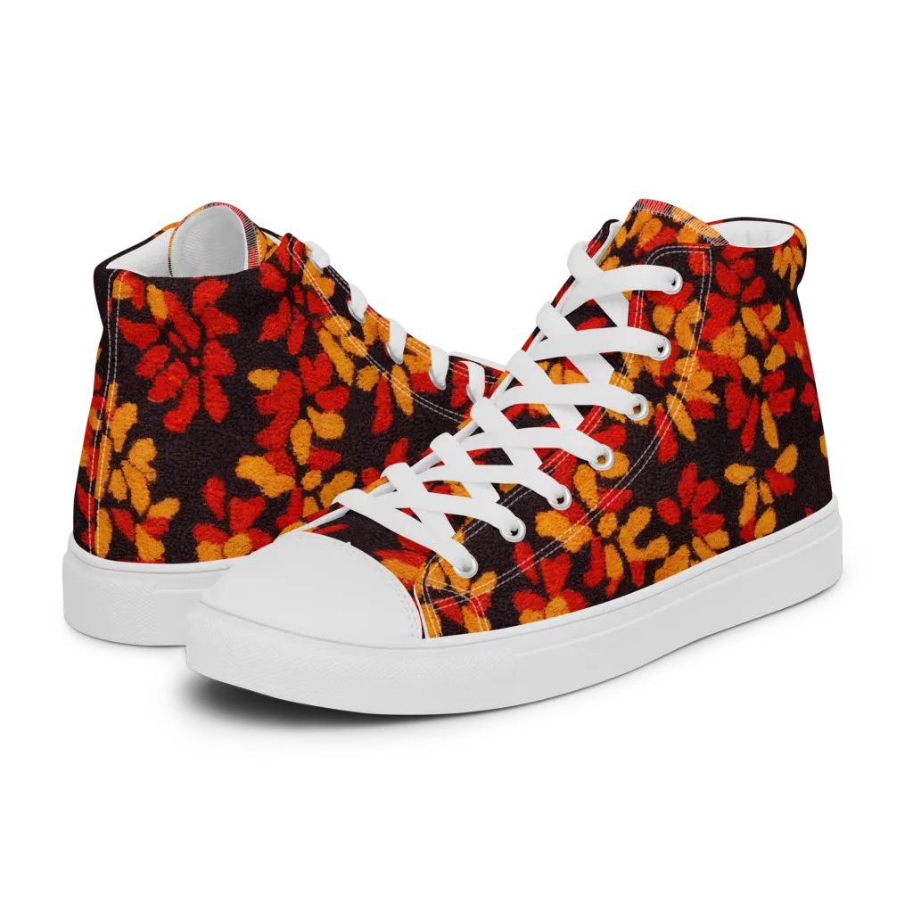 Emberleaf on Men's High Top Canvas Shoes — Left