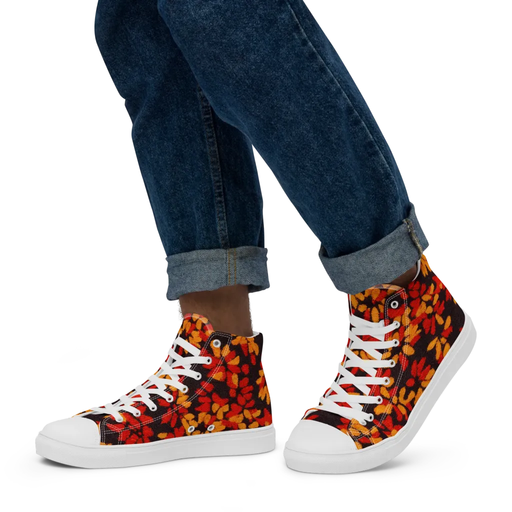 Emberleaf on Men's High Top Canvas Shoes — Left