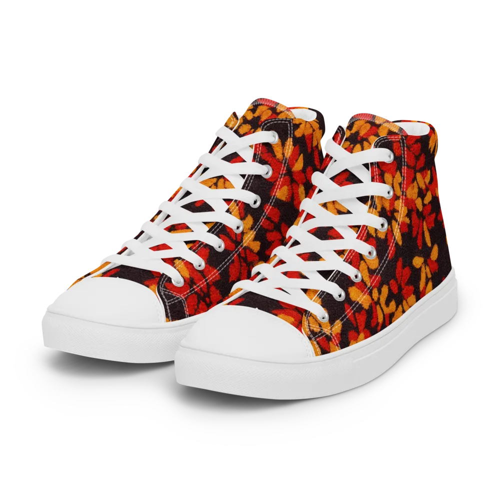 Emberleaf on Women's High Top Canvas Shoes — Left Front