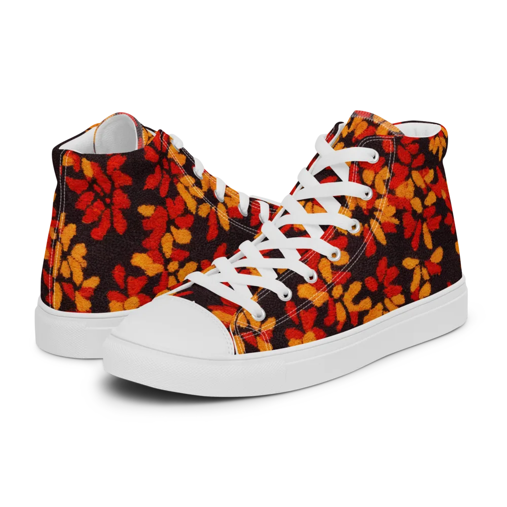 Emberleaf on Women's High Top Canvas Shoes — Left