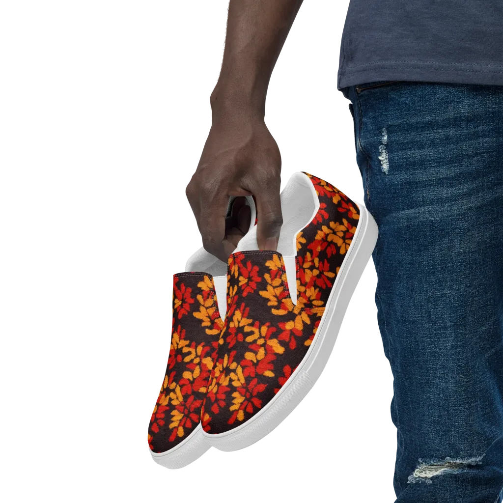 Emberleaf on Men's Slip-On Canvas Shoes — Left Front