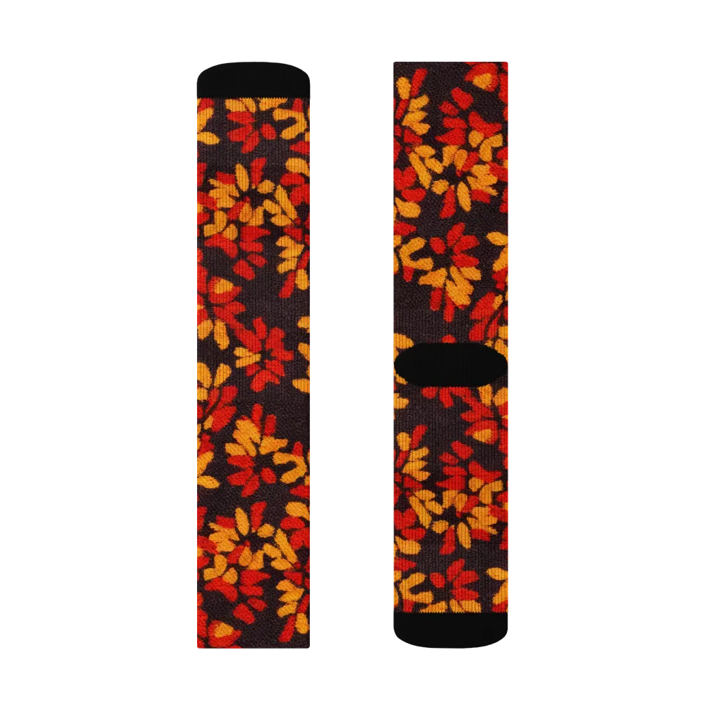 Emberleaf on Socks — Right Sock