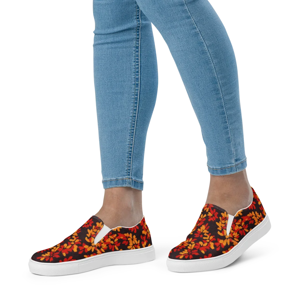 Emberleaf on Women's Slip-On Canvas Shoes — Front