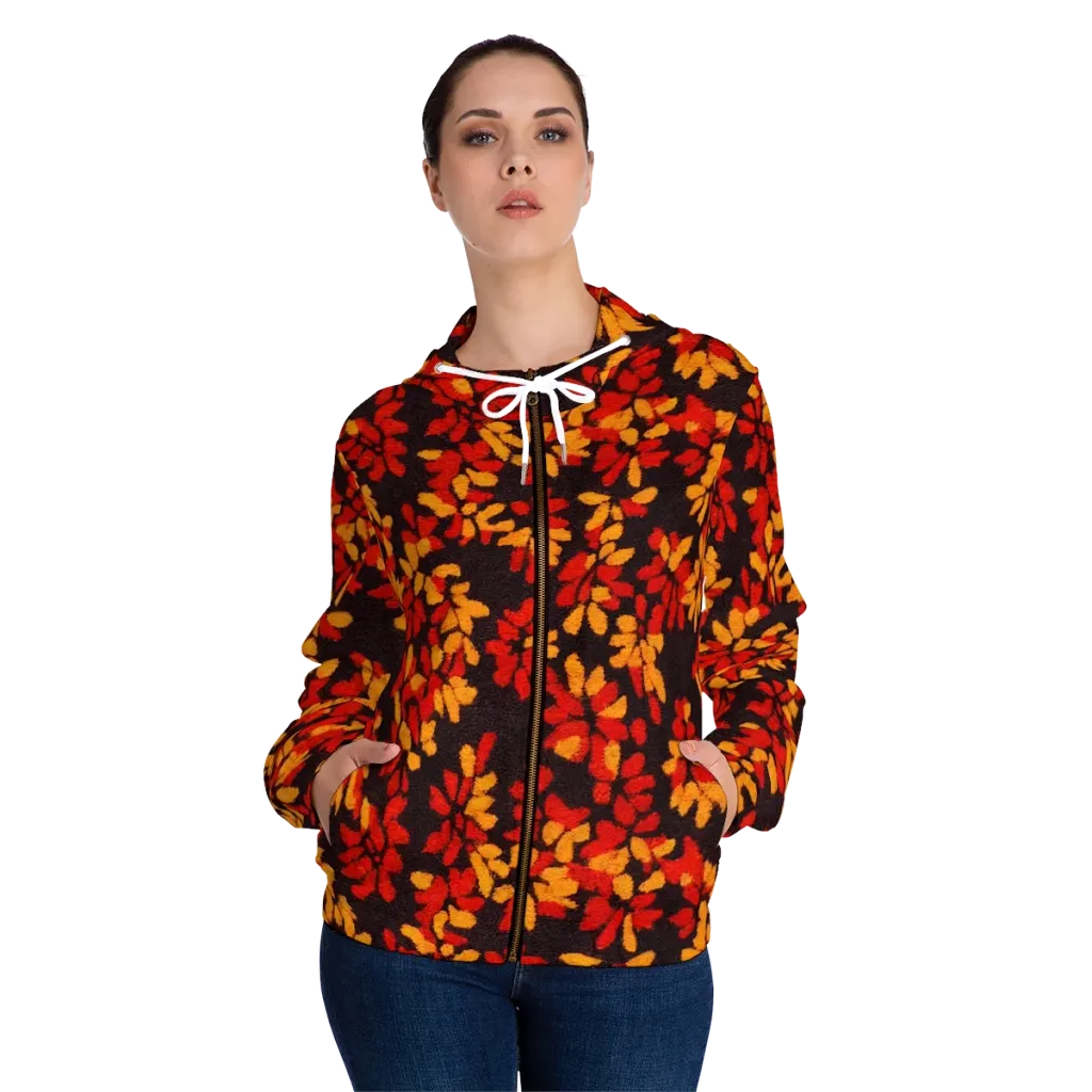 Emberleaf on Women's Full-Zip Hoodie — Front On Person