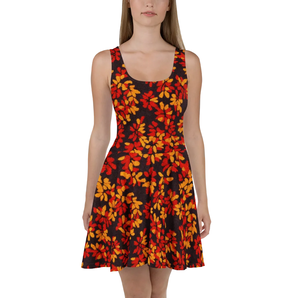 Emberleaf on Skater Dress — Front