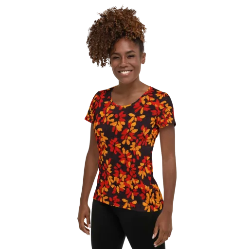 Emberleaf on a Women's Athletic T-Shirt