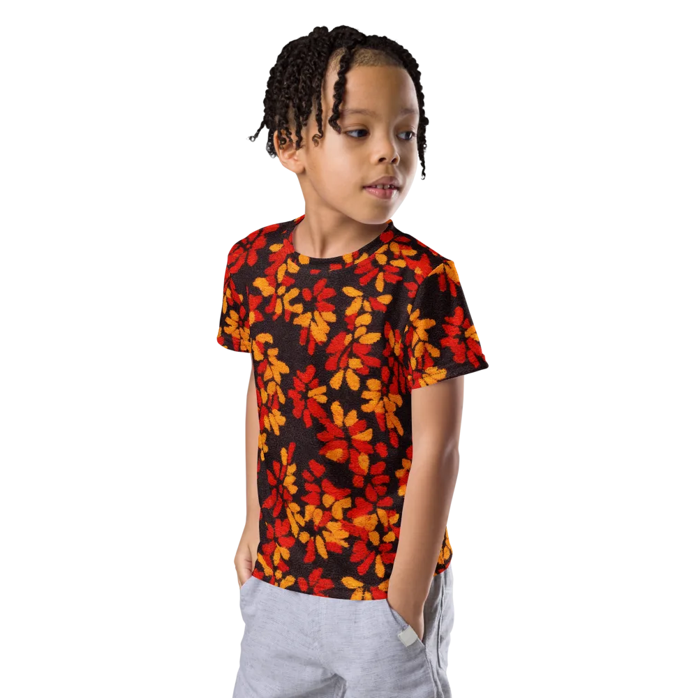 Emberleaf on Kids Crew Neck T-Shirt — Left Front
