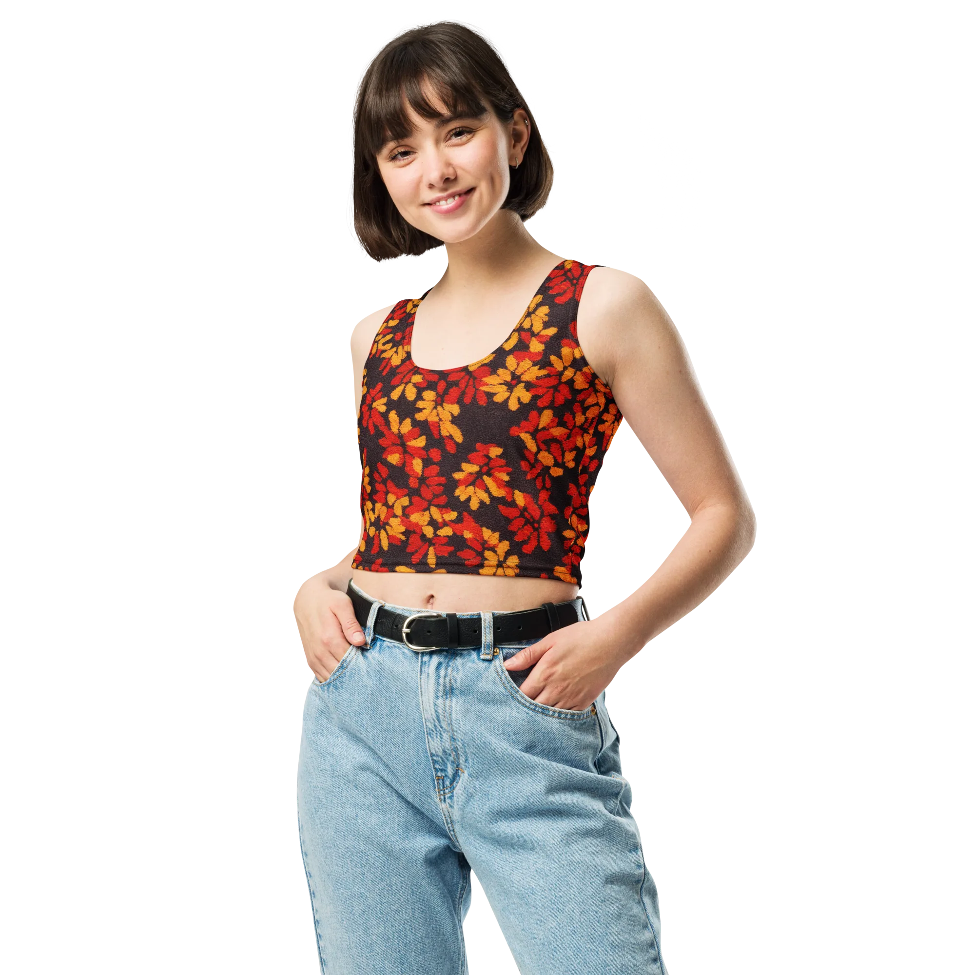 Emberleaf on Crop Top — Front