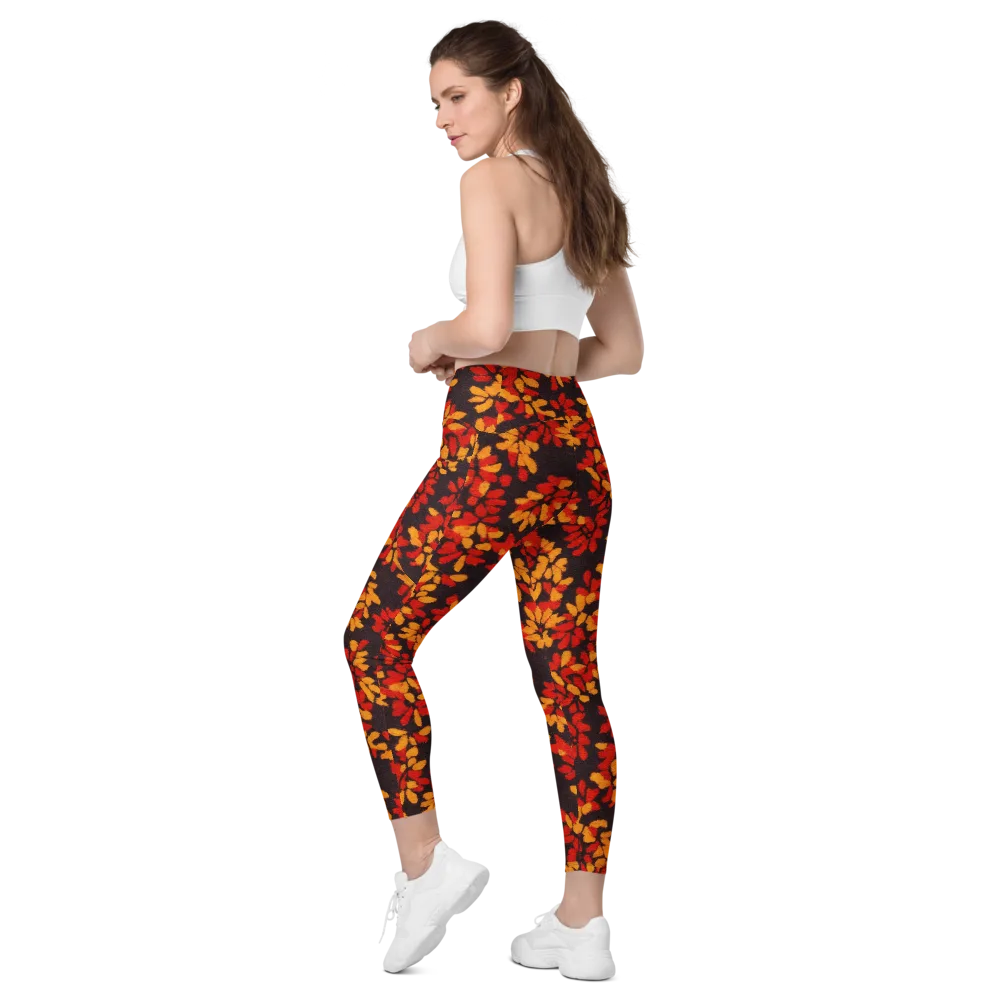Emberleaf on Leggings with Pockets — Left Back