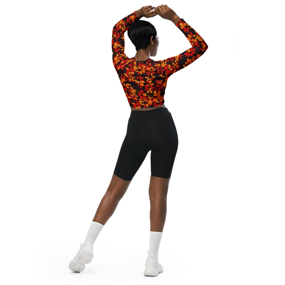 Emberleaf on Long Sleeve Crop Top — Back