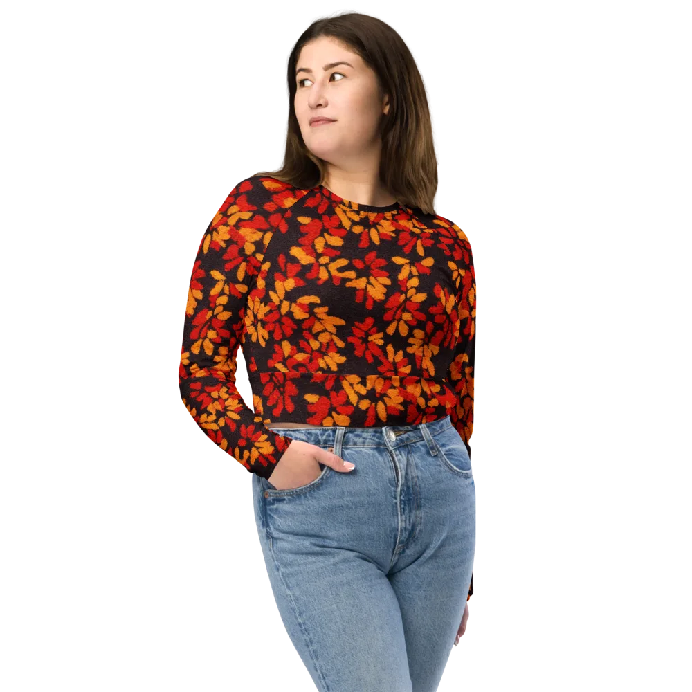 Emberleaf on Long Sleeve Crop Top — Front