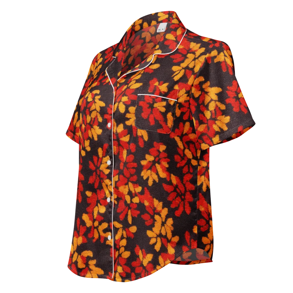 Emberleaf on Women's Short Sleeve Pajama Top — Left Front