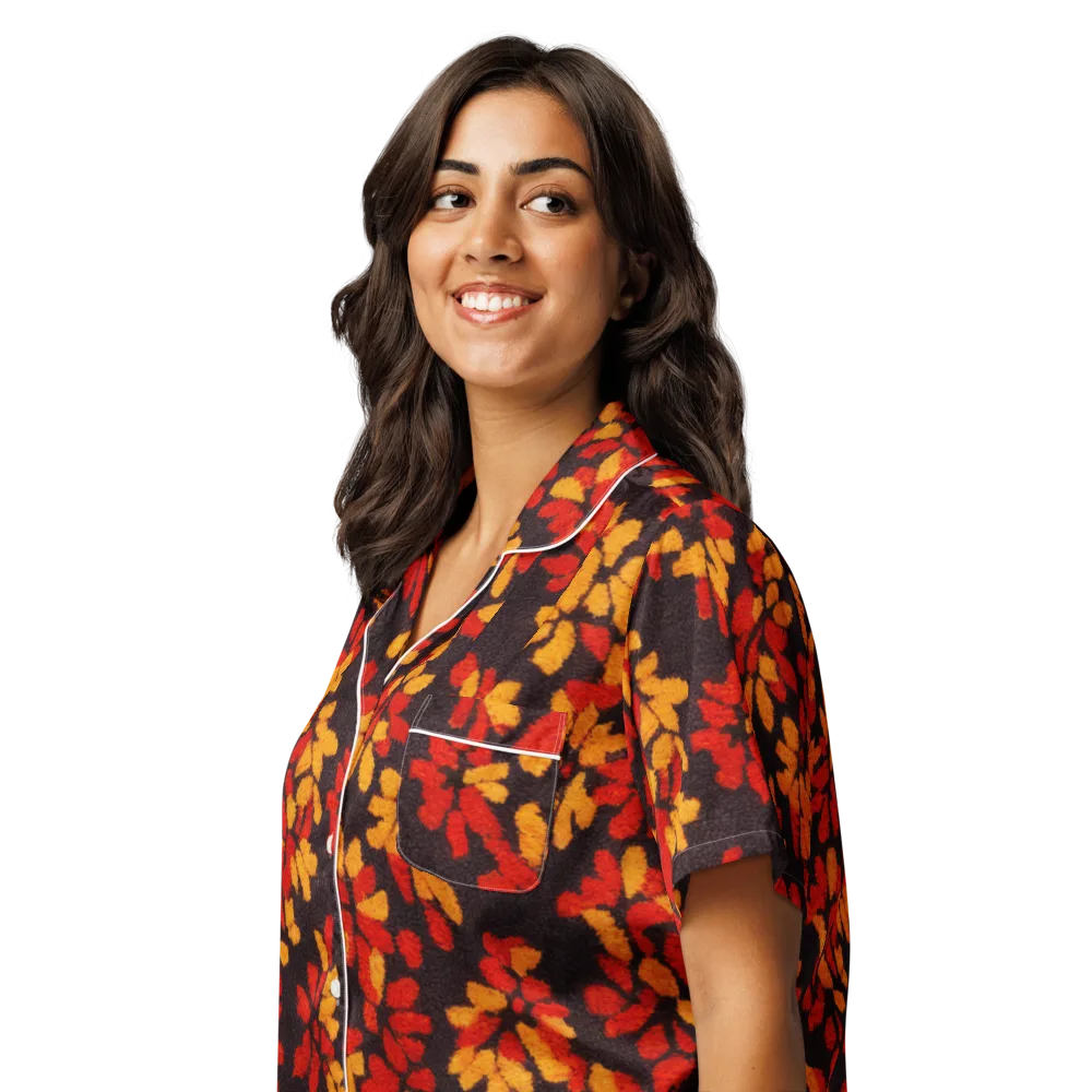 Emberleaf on Women's Short Sleeve Pajama Top — Left Front