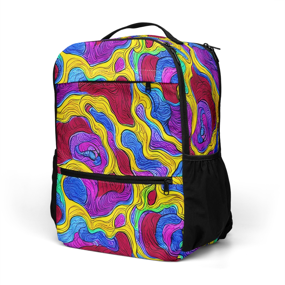 Neon Oceanic on Utility Backpack — Left Front