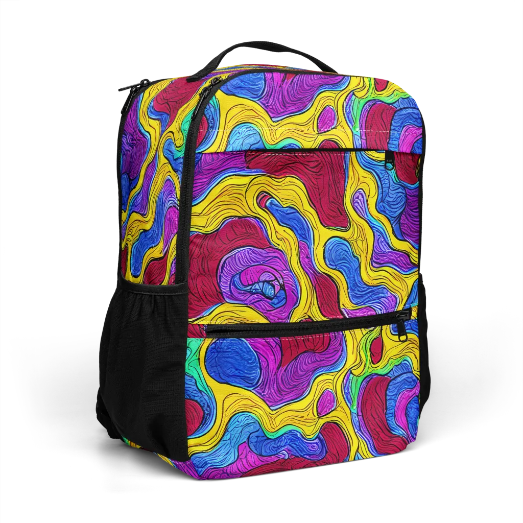 Neon Oceanic on Utility Backpack — Right Front