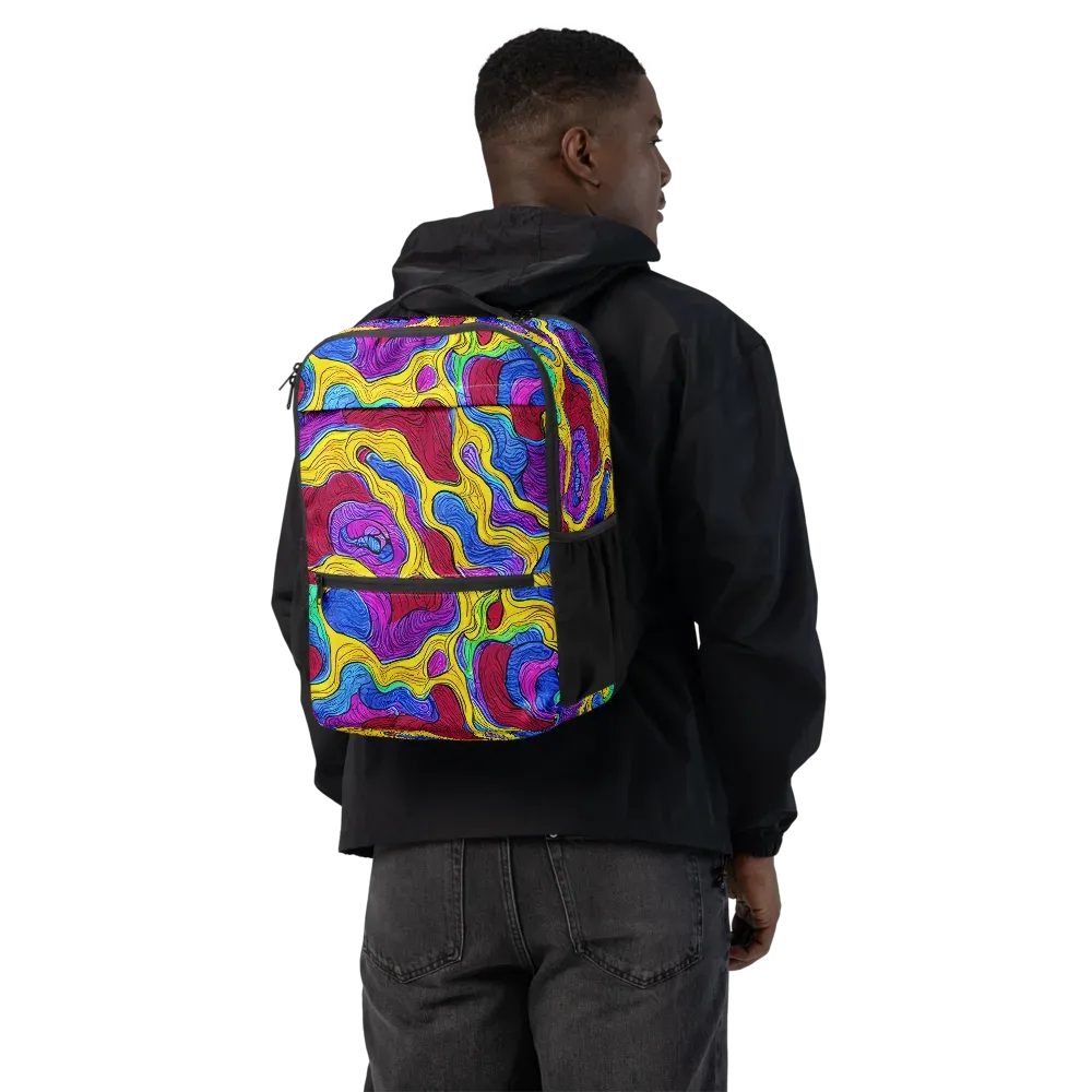 Neon Oceanic on Utility Backpack — Back