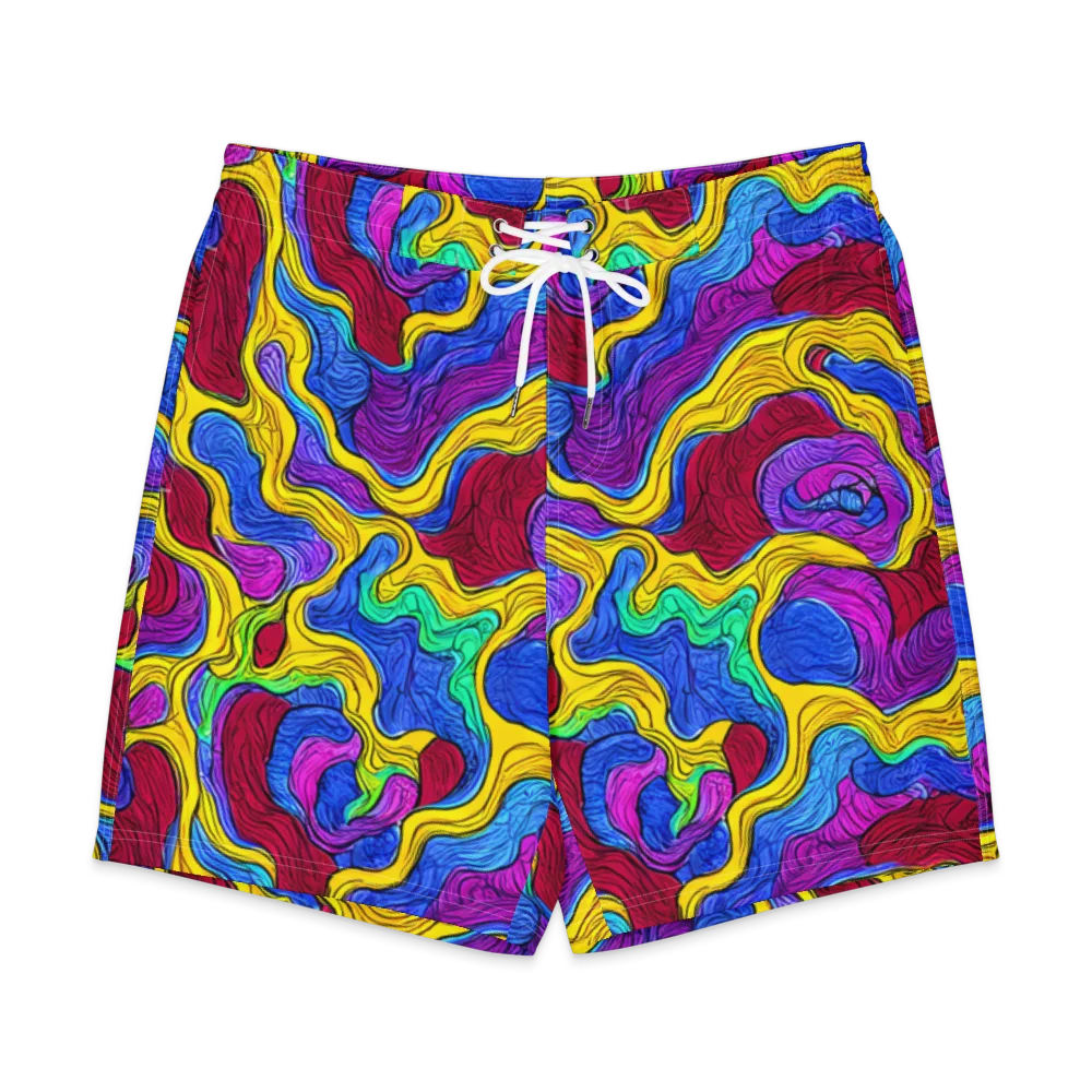 Neon Oceanic on Men's Board Shorts — Front