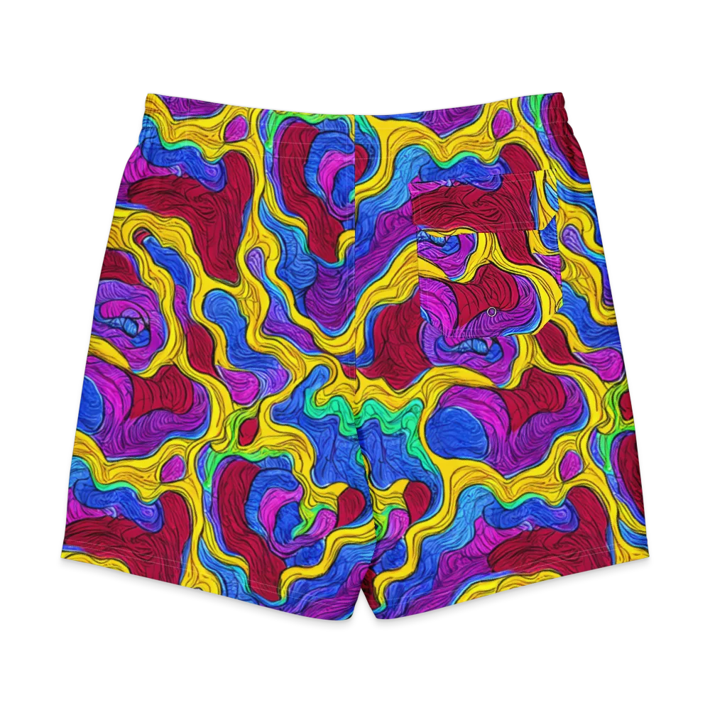 Neon Oceanic on Men's Board Shorts — Back