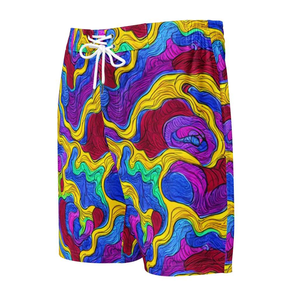 Neon Oceanic on Men's Board Shorts — Front