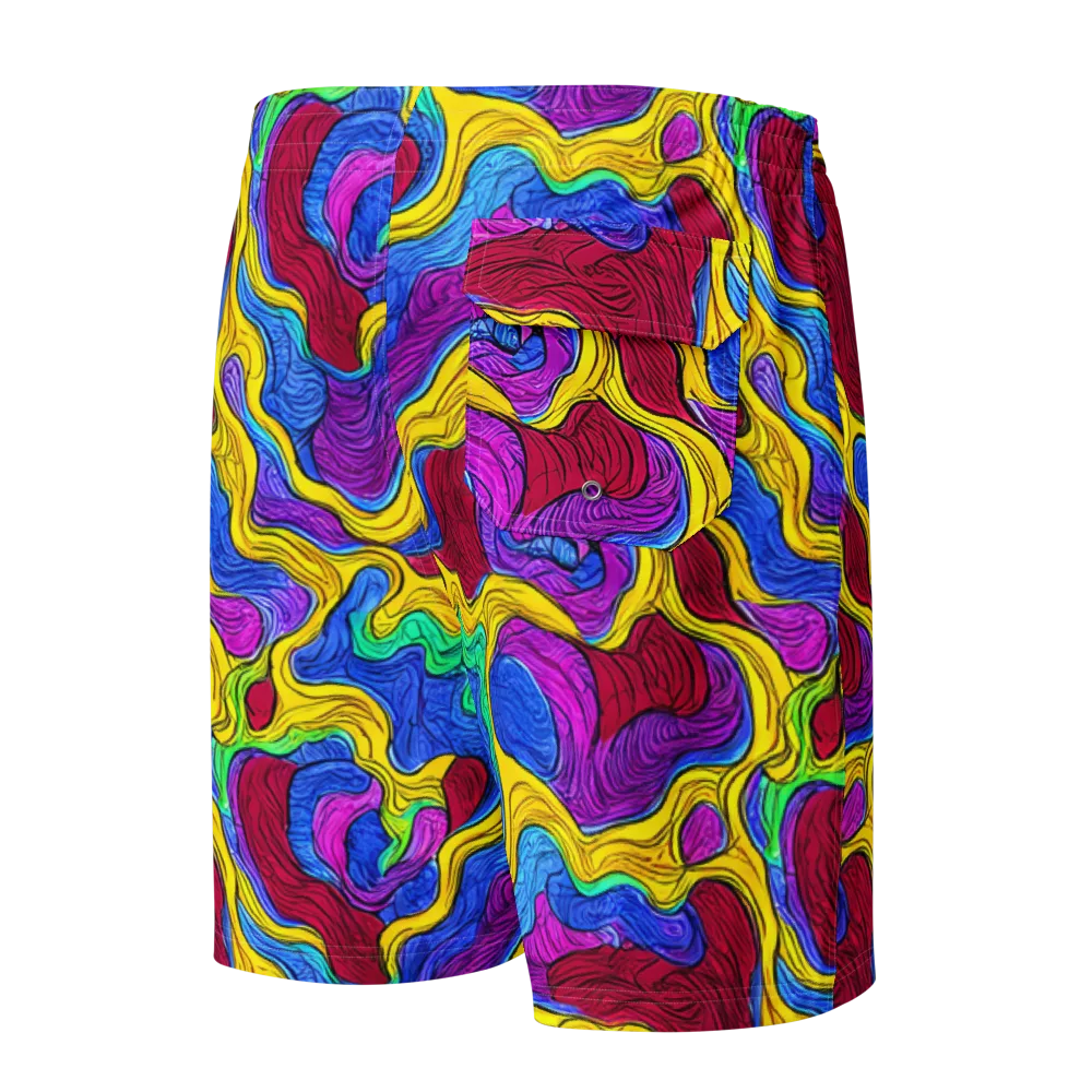 Neon Oceanic on Men's Board Shorts — Back