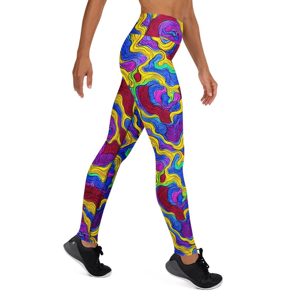 Neon Oceanic on Yoga Leggings — Right
