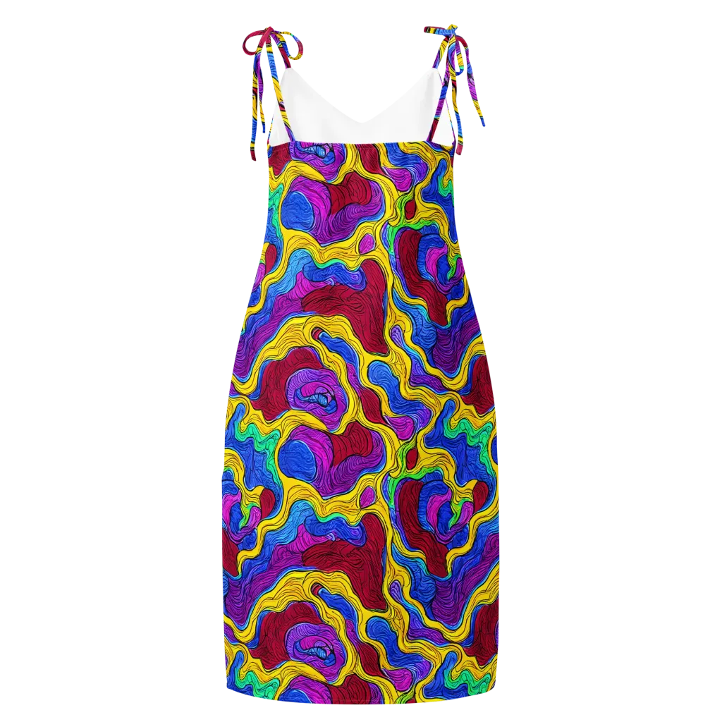Neon Oceanic on Slip Dress — Back