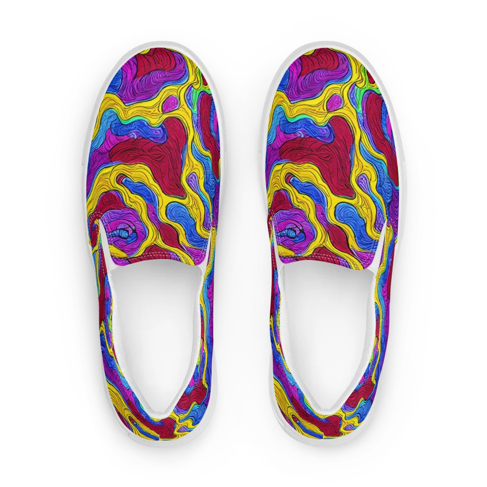 Neon Oceanic on Women's Slip-On Canvas Shoes — Front