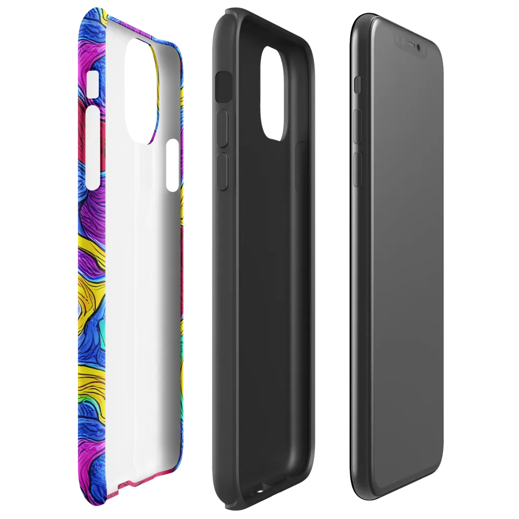 Neon Oceanic on Tough Case for iPhone® — Right