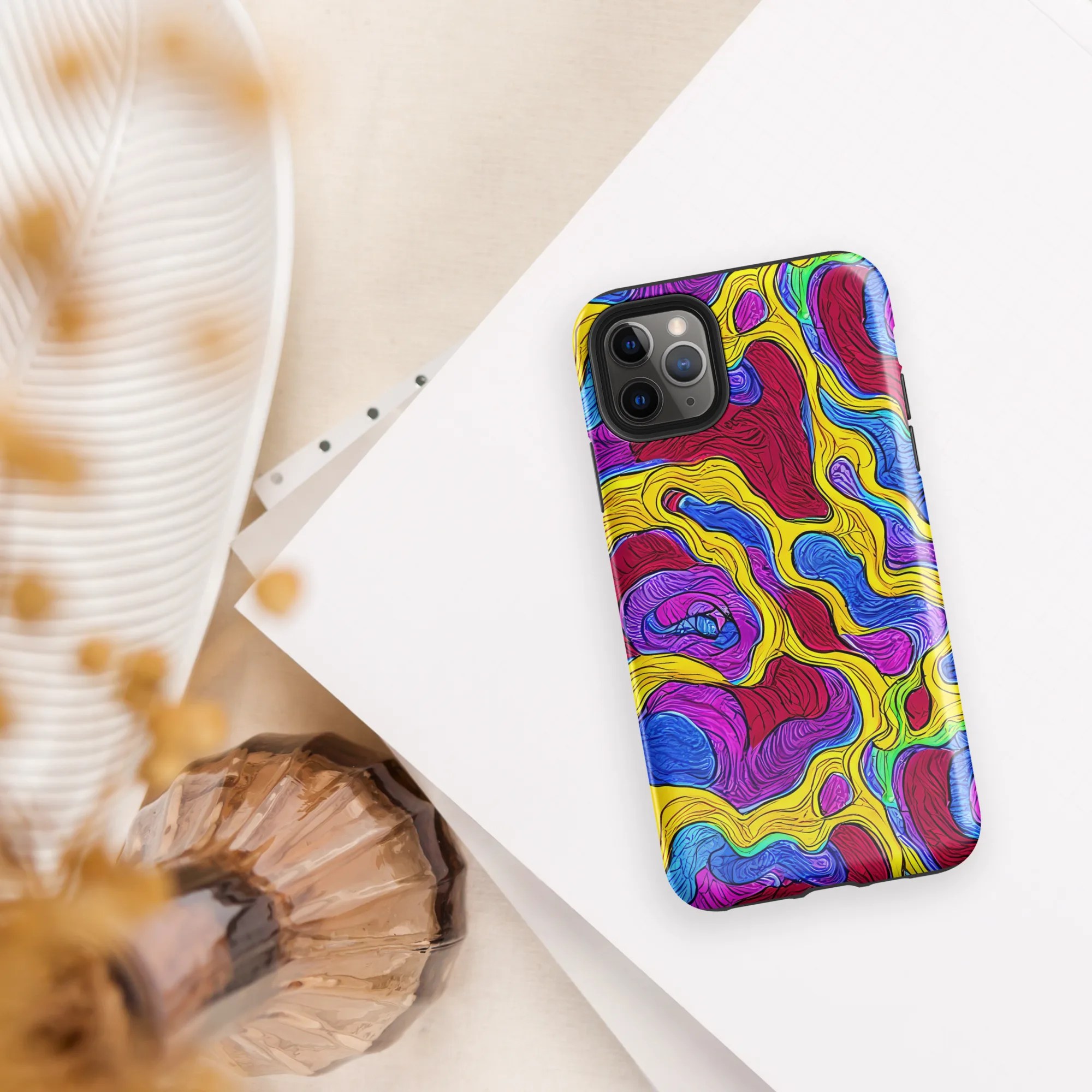 Neon Oceanic on Tough Case for iPhone® — Front