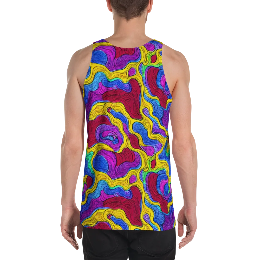 Neon Oceanic on Men's Tank Top — Back