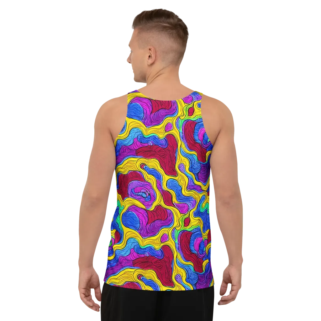 Neon Oceanic on Men's Tank Top — Back