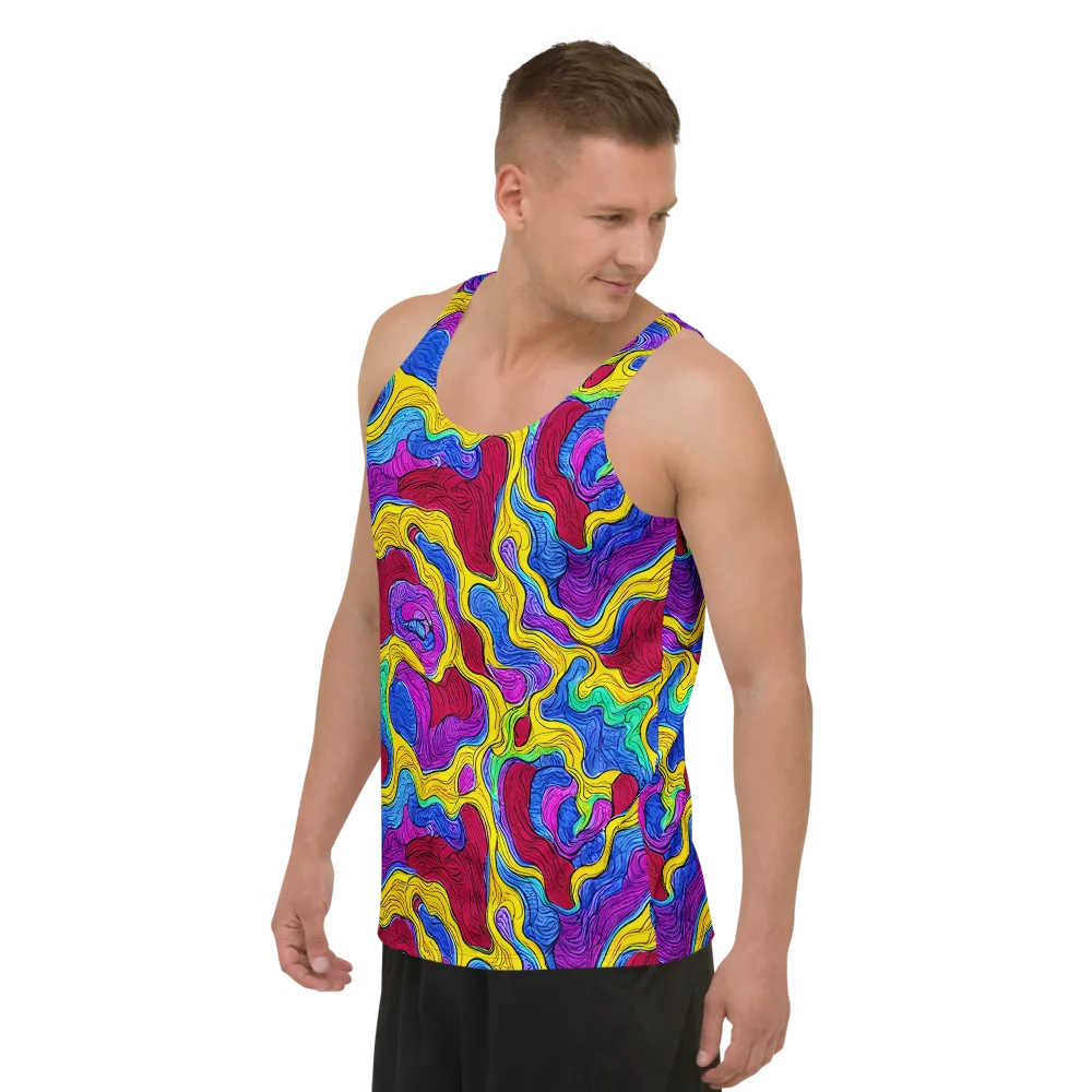 Neon Oceanic on Men's Tank Top — Left Front
