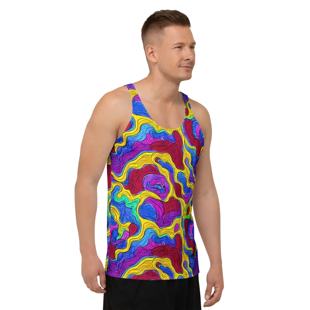 Neon Oceanic on Men's Tank Top — Right Front