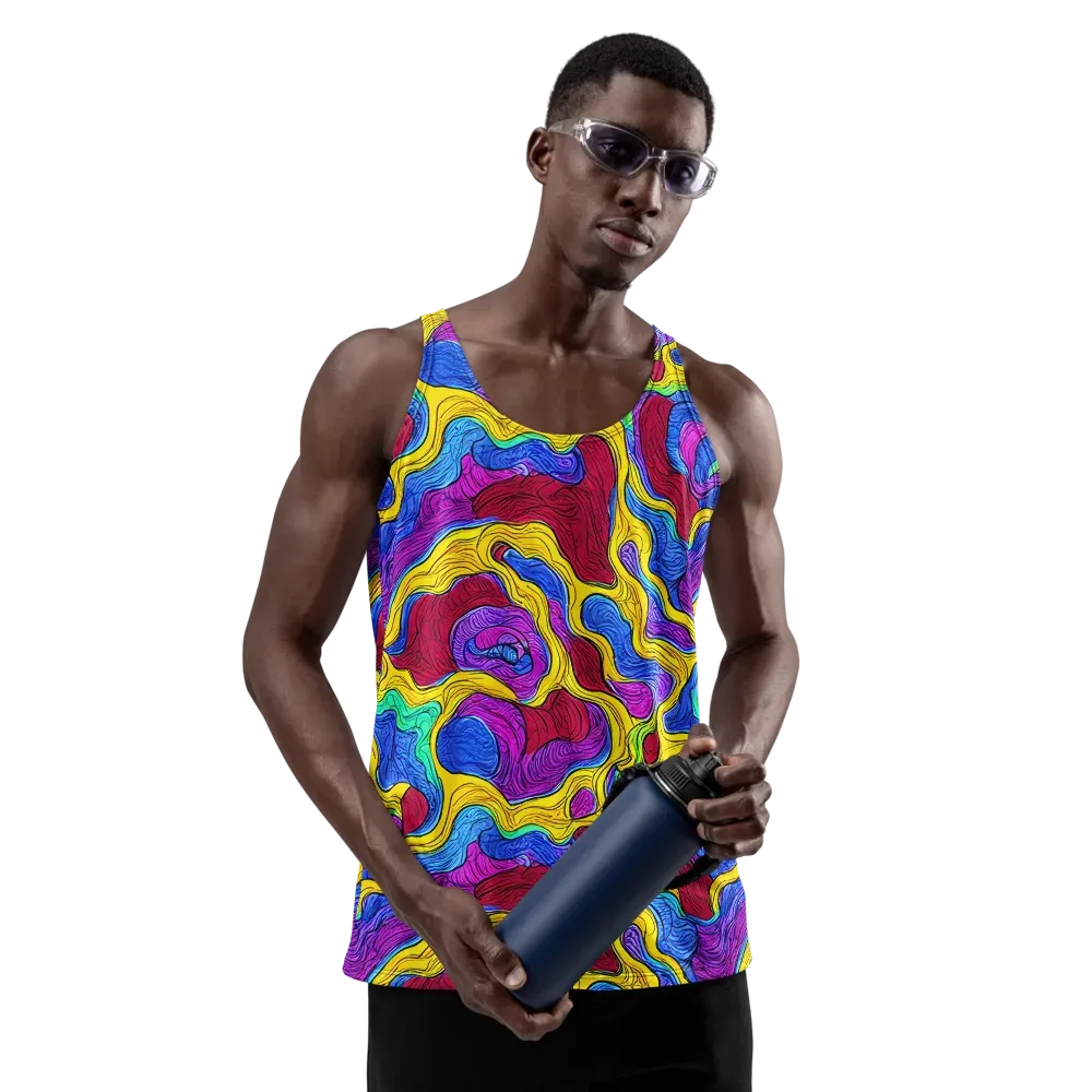 Neon Oceanic on Men's Tank Top — Front